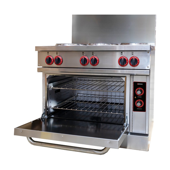 Omcan CE-CN-0036-ET Electric Range, 36"W, 6 Hotplates