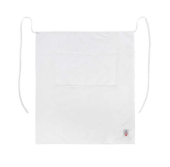 CAC APBS-1W Long Waist Apron w/Pocket, White, 28-1/2"x 31"L