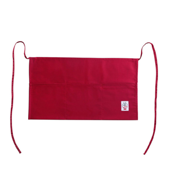 CAC APWA-1R Waist Apron, 27" x 12", Red