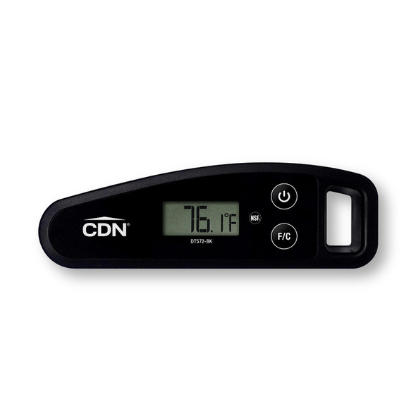 CDN DT572-BK Digital Folding Thermometer, Black