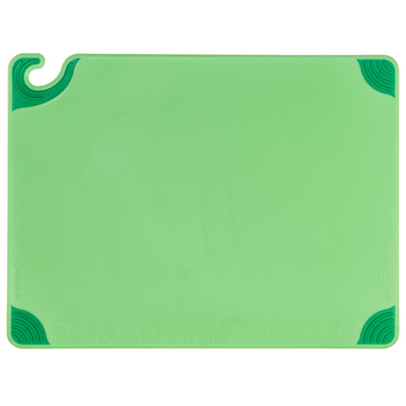 San Jamar CBG182412GN Saf-T-Grip Cutting Board, 18" x 24" x 1/2", Green