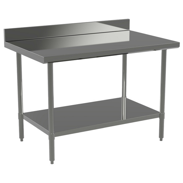 Atosa ST2472ECB4 MixRite Work Table, 72"W x 24"D, 4" Backsplash, Stainless Steel