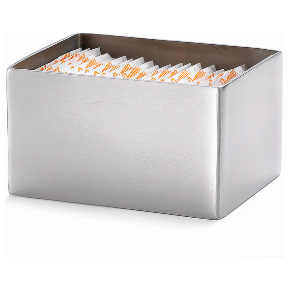 Tablecraft 1157 Sugar Packet Holder, 3-1/4", Rectangular, Stainless Steel