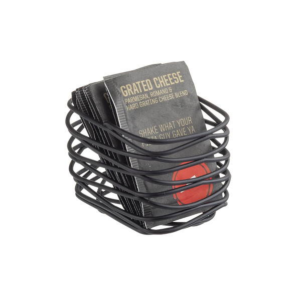 Tablecraft BK156 Artisan Collection Sugar Packet Holder, 3", Rectangular, Black