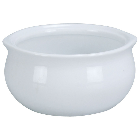 Yanco OS-12-P Accessories Onion Soup Crock, 12 oz, Porcelain, White