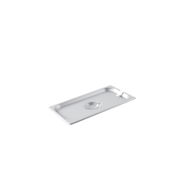 CAC SPCN-T Stainless Steel Steam Pan Cover, 1/3 Size , Notched