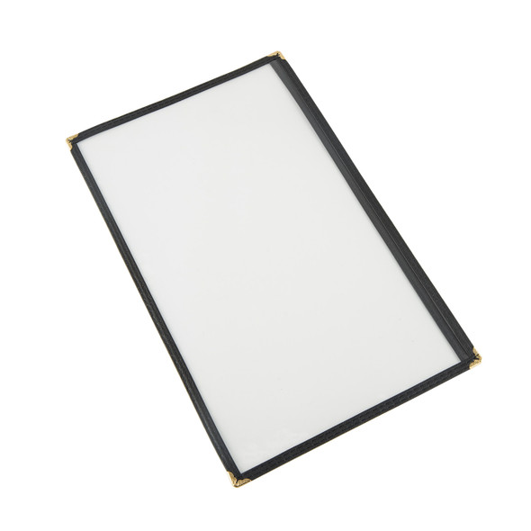 CAC MCP1-914BK Menu Cover, 1-pocket, 8-1/2"x 14", Black
