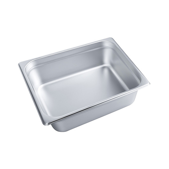 CAC STPH-23-4 Steam Pan, Half Size, 4" deep, 23 Gauge, Stainless Steel