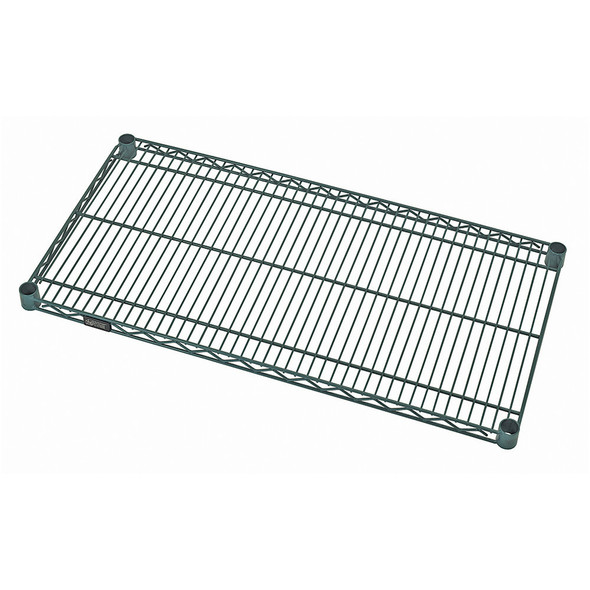 Quantum 2448P Wire Shelf, 48"W x 24"D, 600 - 800 lb. Capacity, Green Epoxy