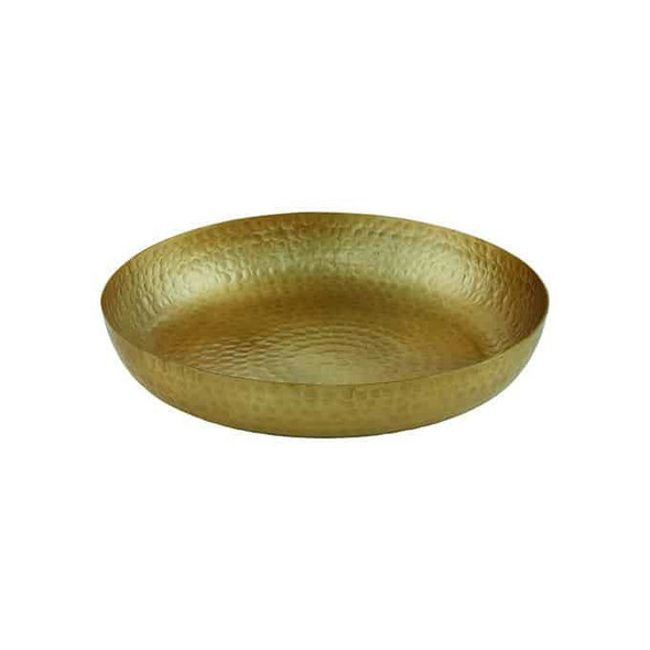 American Metalcraft ASEAG14 Seafood Tray, 128 oz., 14",  Hammered Aluminum, Gold