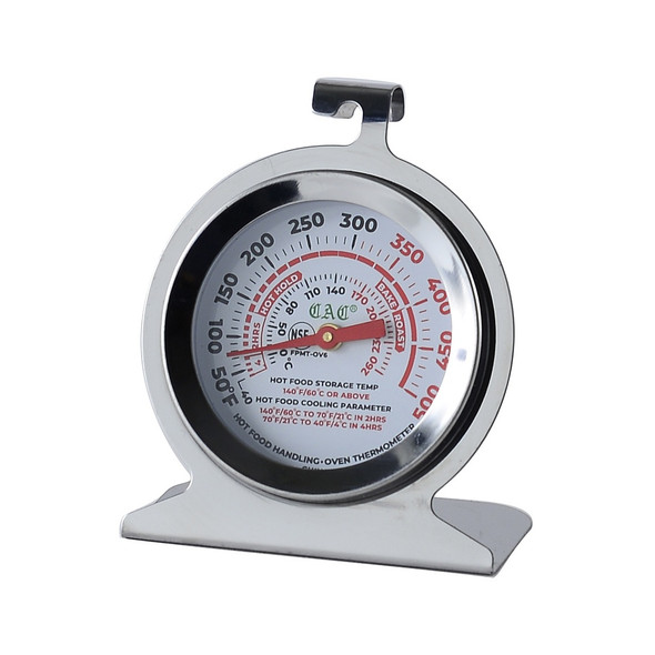 CAC FPMT-OV6 Oven Thermometer, 2" Dial, 40-500F