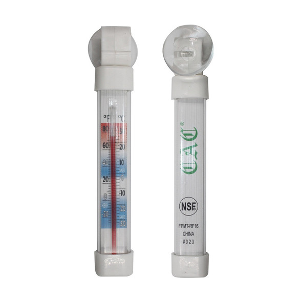 CAC FPMT-RF16 Fridge/Freezer Thermometer, Tube Type, (2pcs/Pack)