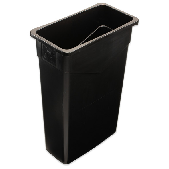 Carlisle 34202303 TrimLine Rectangle Trash Container, 23 Gallon, Black