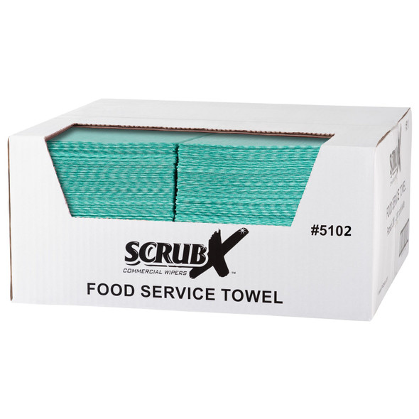 Janico 5102 Food Service Towel, Green/White Diamond (Pack of 200)