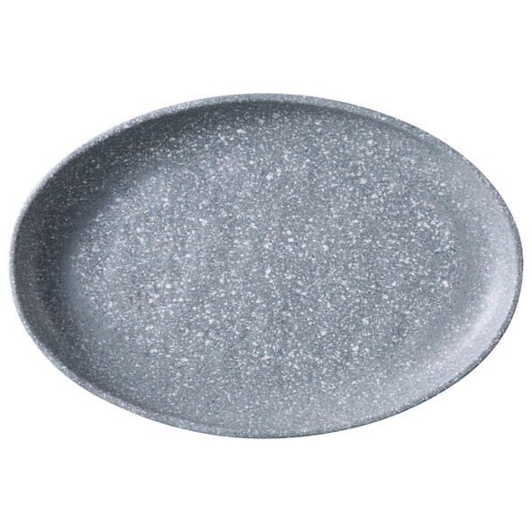 Yanco ST-210 Stone Art Platter, 10-1/4" x 6-3/4", Oval, Gray, Melamine