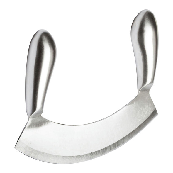 Winco KCC-3 Mezzaluna Knife, 6-9/10"x 5-1/2", Single Blade