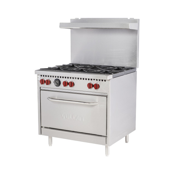 Vulcan SX36-6BP SX Series Propane Gas Restaurant Range, 6 Burner, Standard Oven, - 198,000 BTU