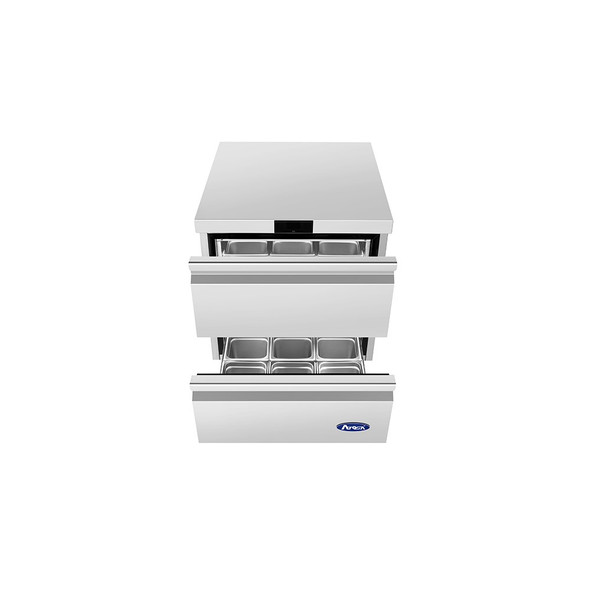 Atosa AUR27D2 Undercounter Refrigerator with Drawers, One-section 27"