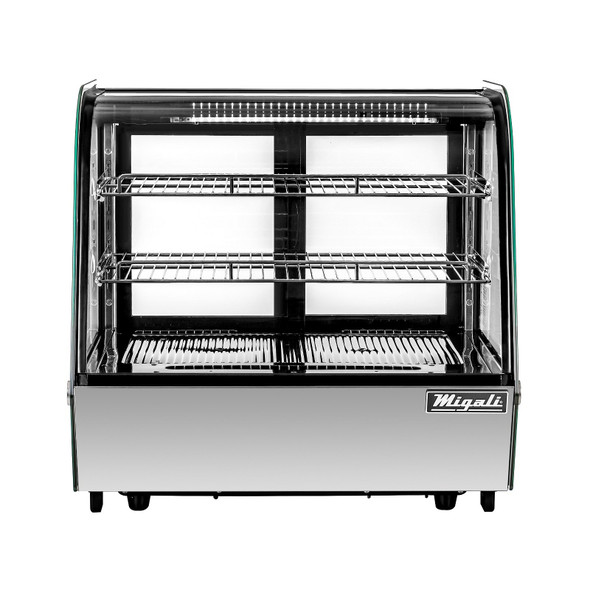 Migali C-42CTC-28 28"W Counter-Top Curved Glass Display Case Refrigerator