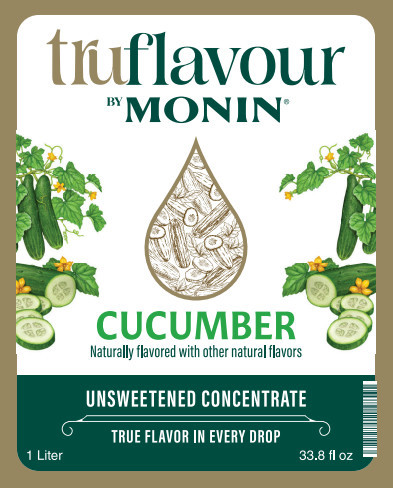 Monin Truflavour Cucumber Syrup, 1 Liter