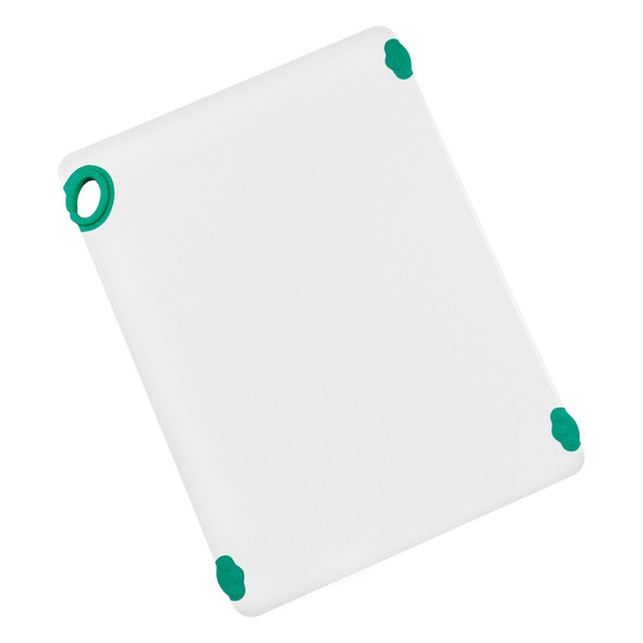Winco CBN-1824GR Cutting Board, 18"x24"x1/2", White/Green, Grip Hook