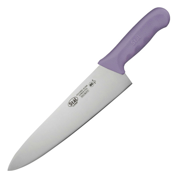 Winco KWP-100P Chef's Knife, 10" Blade, Allergen Free, Purple