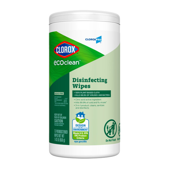 CloroxPro EcoClean Disinfecting Wipes, 75 count