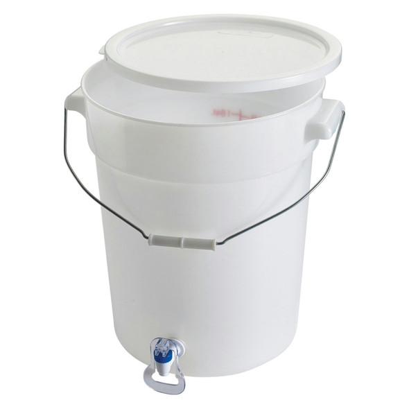 Winco PBDW-22 Beverage Dispenser with Faucet, 6 gallon, White