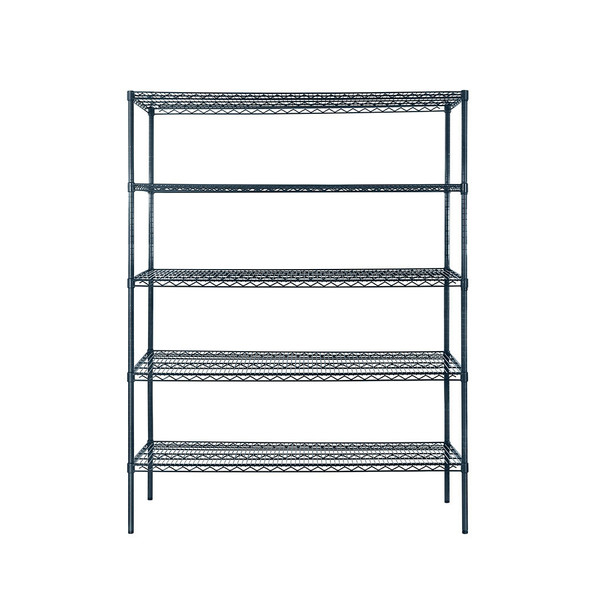 Atosa MWSSE244886 Gray Shelving Unit, 48"W x 24"D x 86"H, 5-shelf