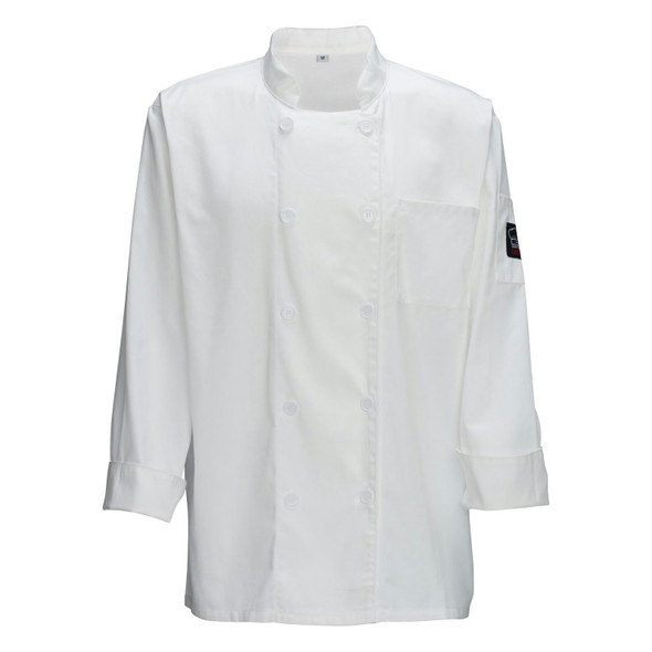 Winco UNF-5WS Universal Chef Jacket, Double Breasted, White, Small