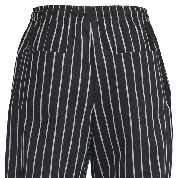 Winco UNF-3CS Universal Chef Pants, Relaxed, Chalk Stripe, Small
