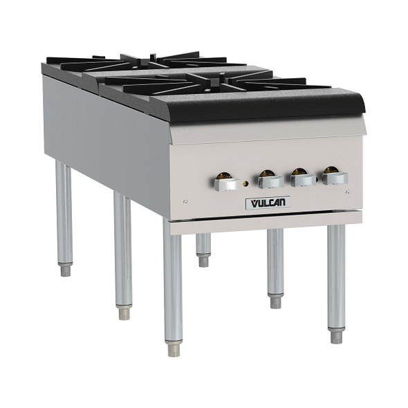 Vulcan VSP200F-1 18" Natural Gas Stock Pot Range - Two Section, 220,000 BTU