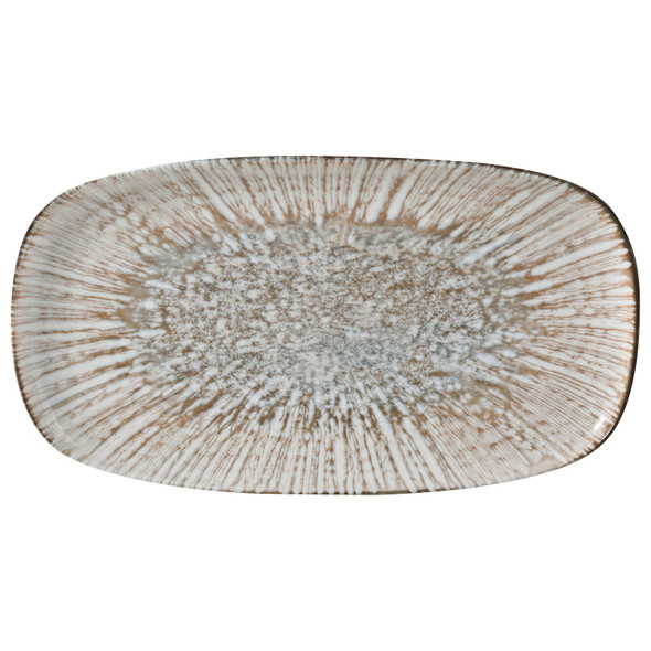 YANCO LE-213 Legna Plate, 12 7/8", Coupe, White/Brown (12/Case)