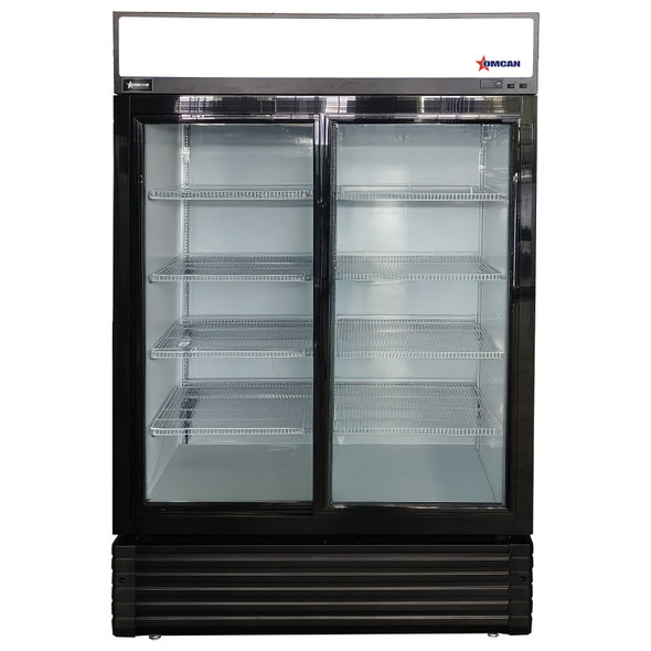 OMCAN 48664 Merchandiser Refrigerator, reach-in, two-section, 47"W