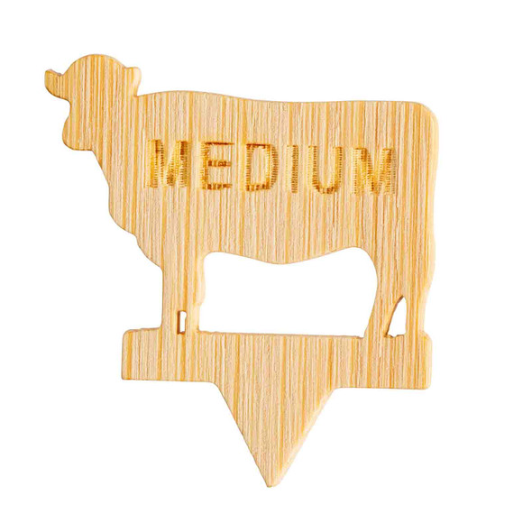 Tablecraft 13112 Cow-Shape "MEDIUM" Bamboo Steak Markers (100pcs/Pack)