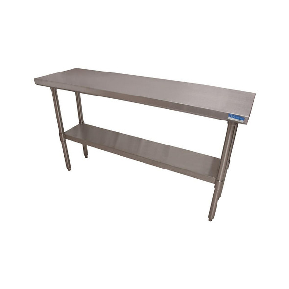 BK VTT-1860 Work Table, 60"W x 18"D, Galvanized Undershelf