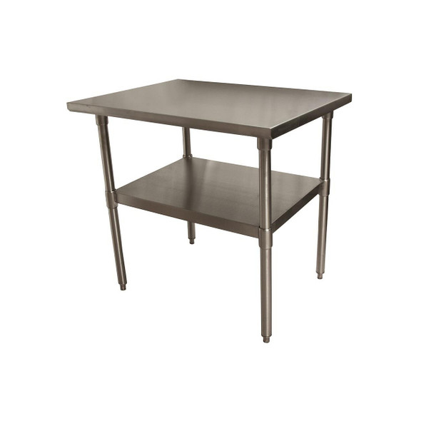 BK VTT-3024 Work Table, 30"W x 24"D, Galvanized Undershelf