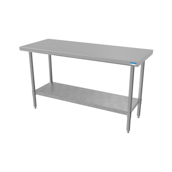 BK VTT-6024 Work Table, 60"W x 24"D, Galvanized Undershelf