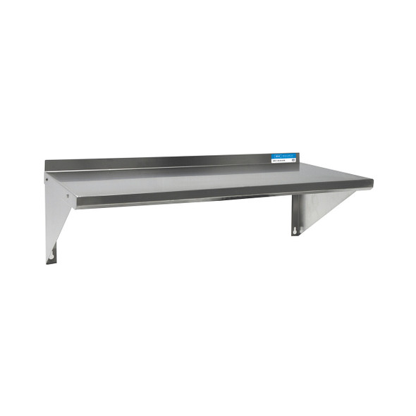 BK BKWSE-1648 Wall-Mounted Shelf, 48"W x 16"D, 18/430 stainless steel