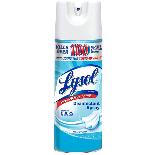 Lysol Crisp Linen Scent Disinfectant Aerosol, 12.5 Ounce
