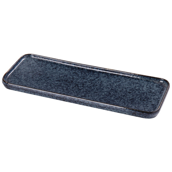 YANCO BL-515 Blue Star Rectangular Plate, 15-7/8" x 5-1/2", Blue (12/Case)