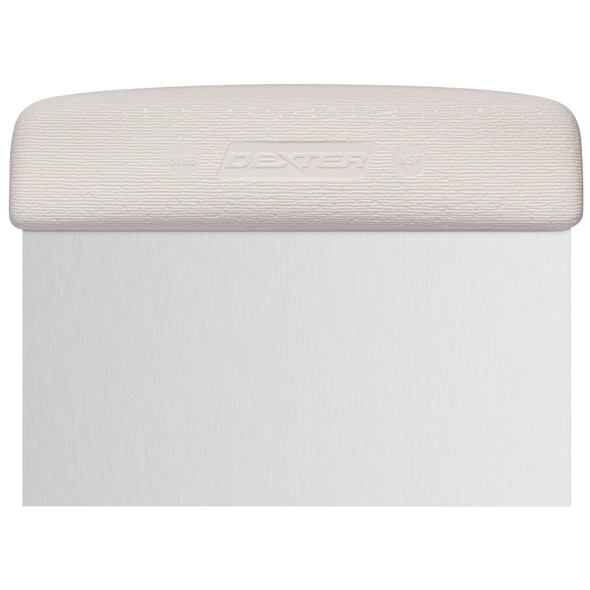 Dexter 19783 Dough Scraper, 6" x 3", White Poly Handle
