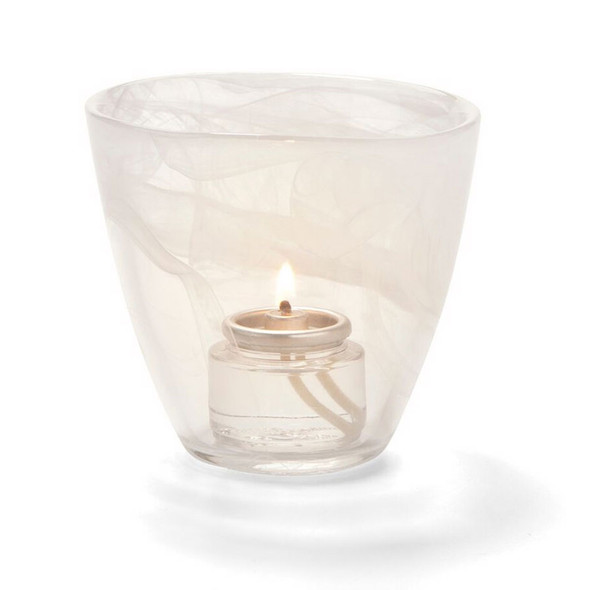 Hollowick 6806W Wysp Glass Votive, 3-3/4"dia. x 3-1/2"H, White