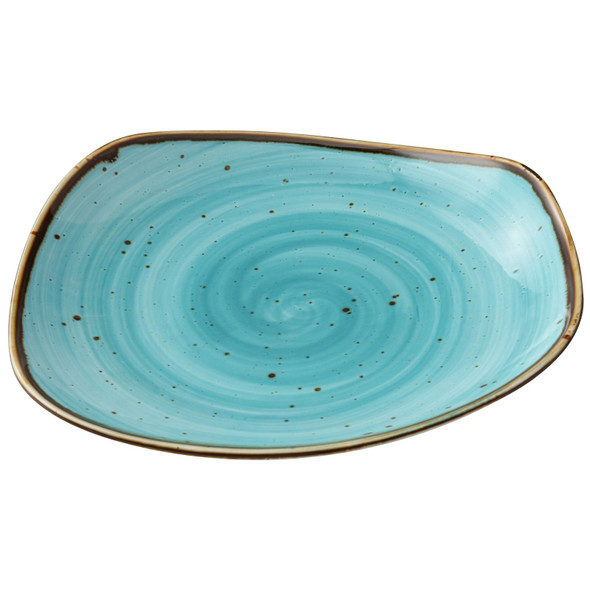 Yanco LY-109TQ Lyon Plate, 8-3/4", Freeform, Turquoise (24/Case)