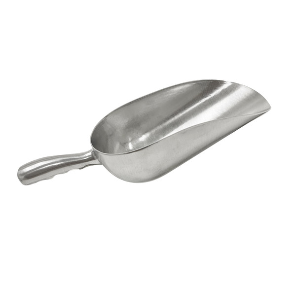 CAC ALSC-85 Aluminum Scoop, 85 oz., curved handle