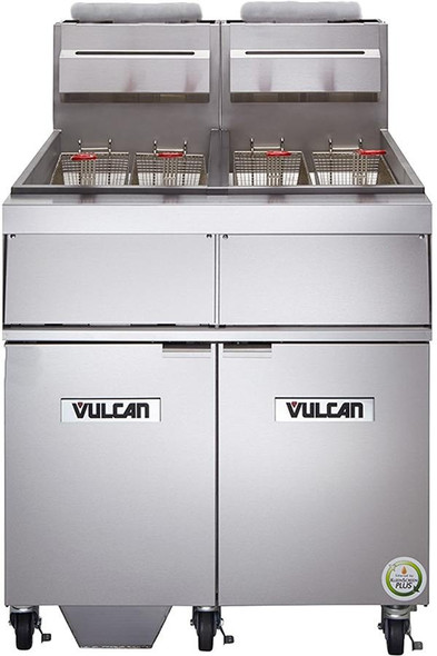 Vulcan 2GR45MF-1 240,000 Btu Natural Gas Free Standing Fryer with Filtration, 90 Lb, GR Series (2GR45MF-1)