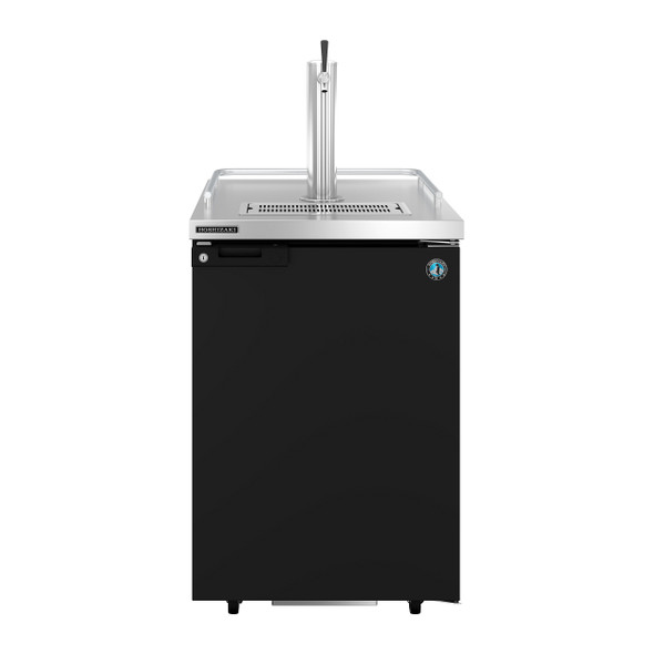 Hoshizaki HDD-1-24 Refrigerator, Single Section, Black Vinyl Back Bar Direct Draw, Solid Door