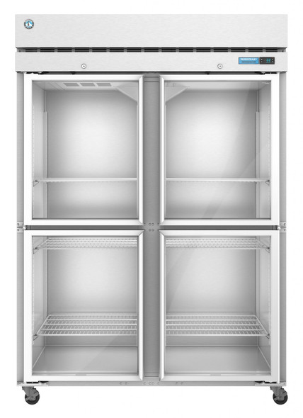 Hoshizaki F2A-HG Freezer, Two Section Upright, Half Glass Doors with Lock