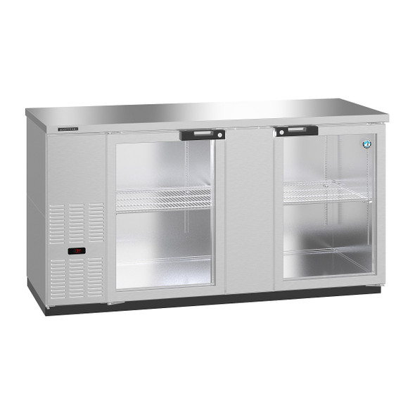 Hoshizaki HBB-3G-LD-69-S Refrigerator, Two Section, Stainless Steel Back Bar Back Bar, Glass Doors