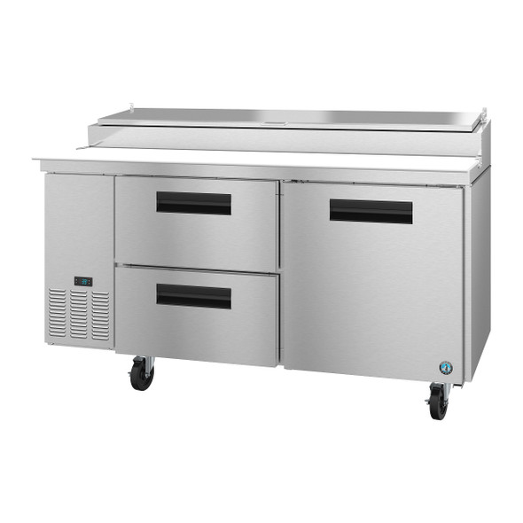 Hoshizaki PR67A-D2 Refrigerator, Two Section Pizza Prep Table, Drawer/Door Combo